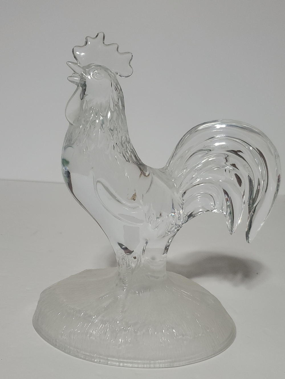 Vtg Cristal D'Arques Rooster Lead Crystal Glass Figurine Made In France